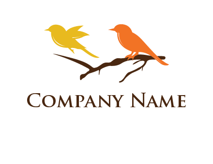 two sparrows on branch logo