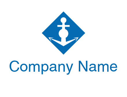 anchor in rhombus transport logo