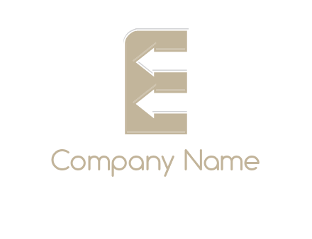 arrows inside the letter e logo