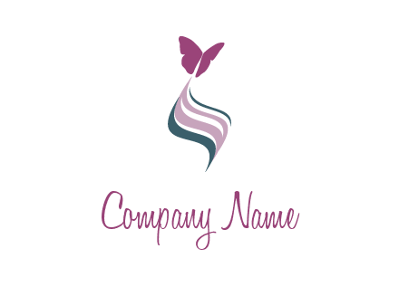 swoosh trailing butterfly logo