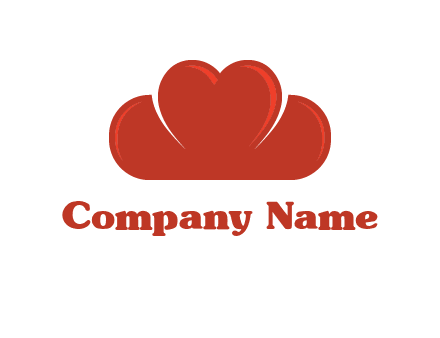 heart shaped cloud logo