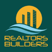 building on river logo